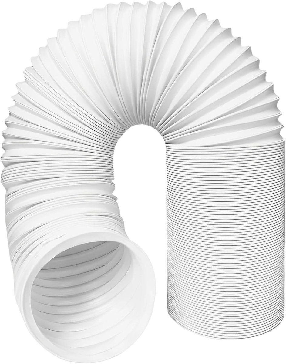 Afvoerslang airco - Wit - 15 cm - Flexibele PVC Afvoerslangadapter - Voor Mobiele Airconditioners en Afzuigkappen