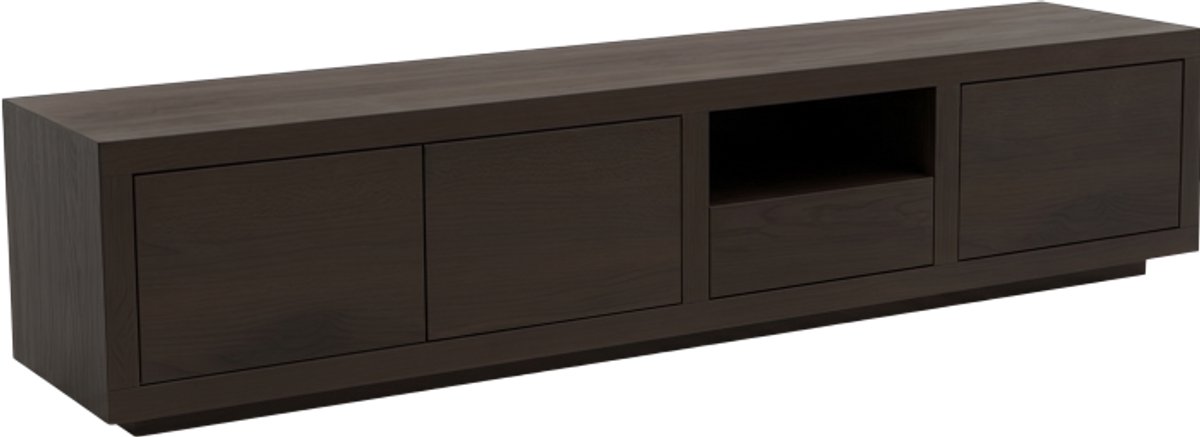 Tv meubel Tampere eikenfineer 190x42x50 cm - Dark Chocolate - Bruin