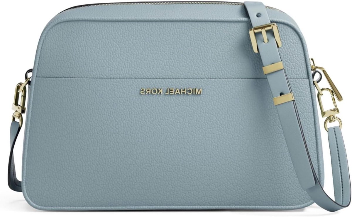 Schoudertas Camera - Crossbody Tas - Dagelijks Gebruik - Kenmerkend Logo Print - 21.59 x 7.62 x 13.97 cm - Bruin