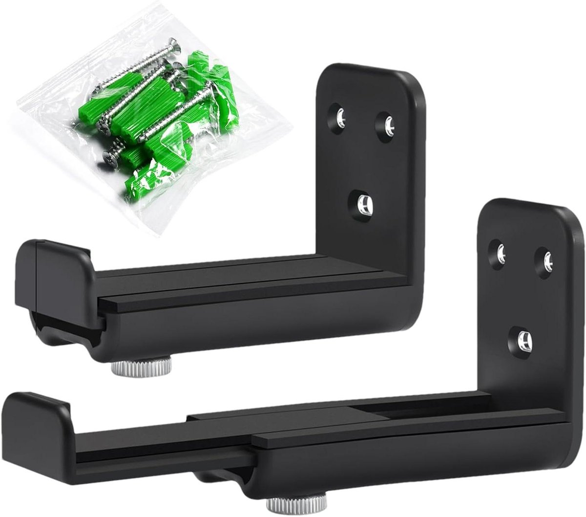 Soundbar Beugel - Muurbeugel Geluid - Geluid Verbeteren - Verstelbare Diepte - 9-13.7cm - Zwart