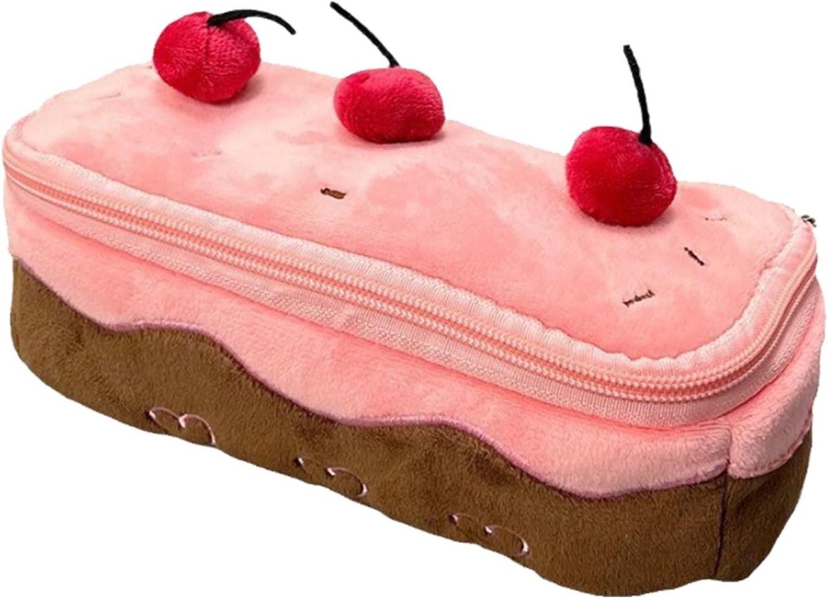 Etui met kersentaartmotief - Pennenetui Make-up Tasje - Stationery Organiseren - Uniek Cake Design