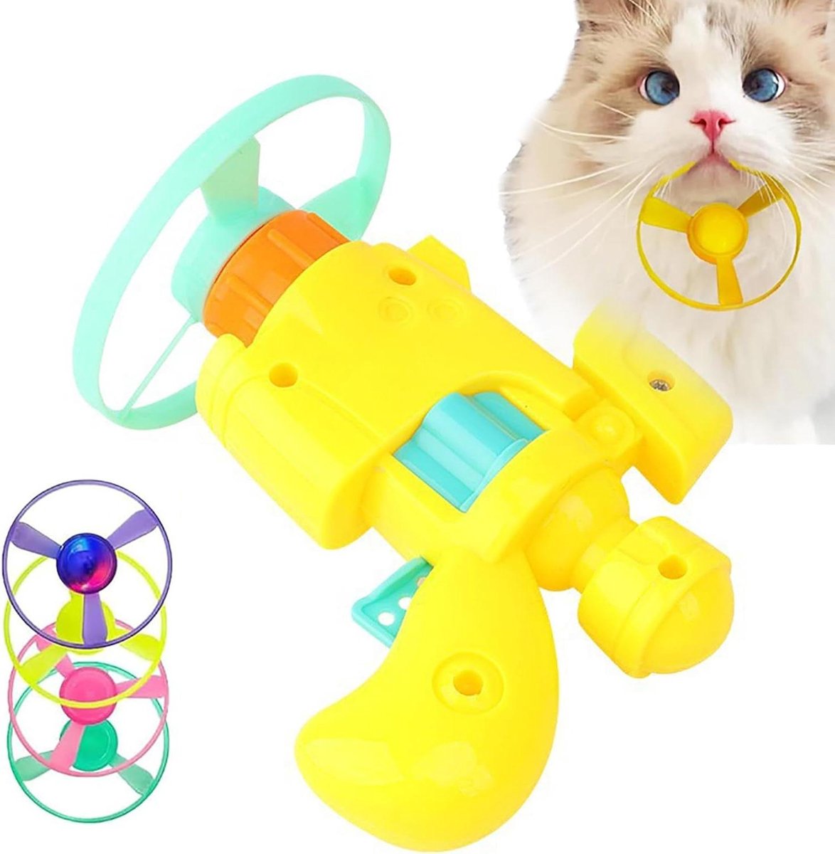 Katten frisbee speelgoed - Interactieve set - Actieve spelletjes - Lichtgevende schijven - 4 schijven - Geel