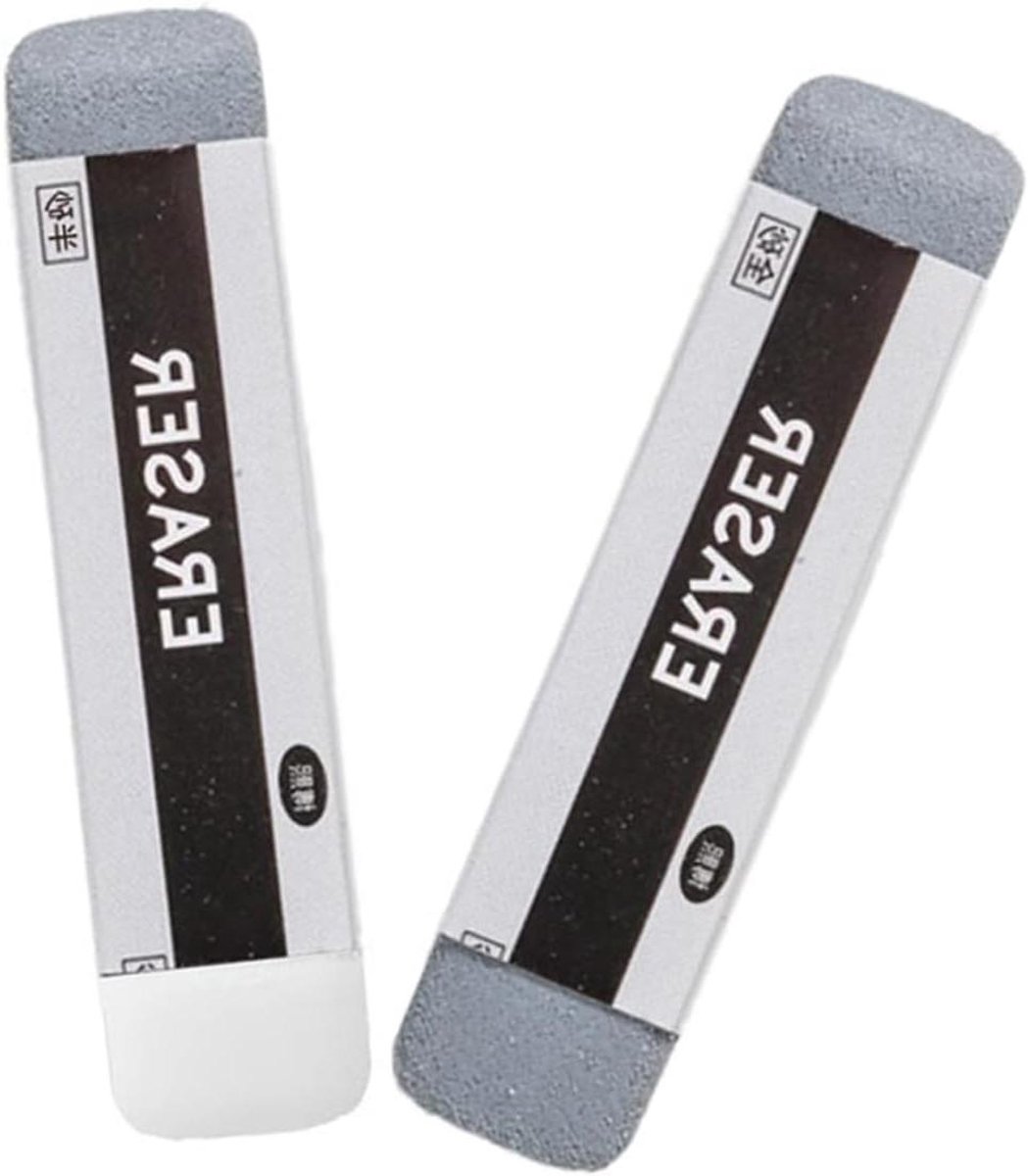Gommen Set - Kantoorgummen - Nauwkeurig Wissen - Matte Grip - 2 Stuks - Lichtgrijs