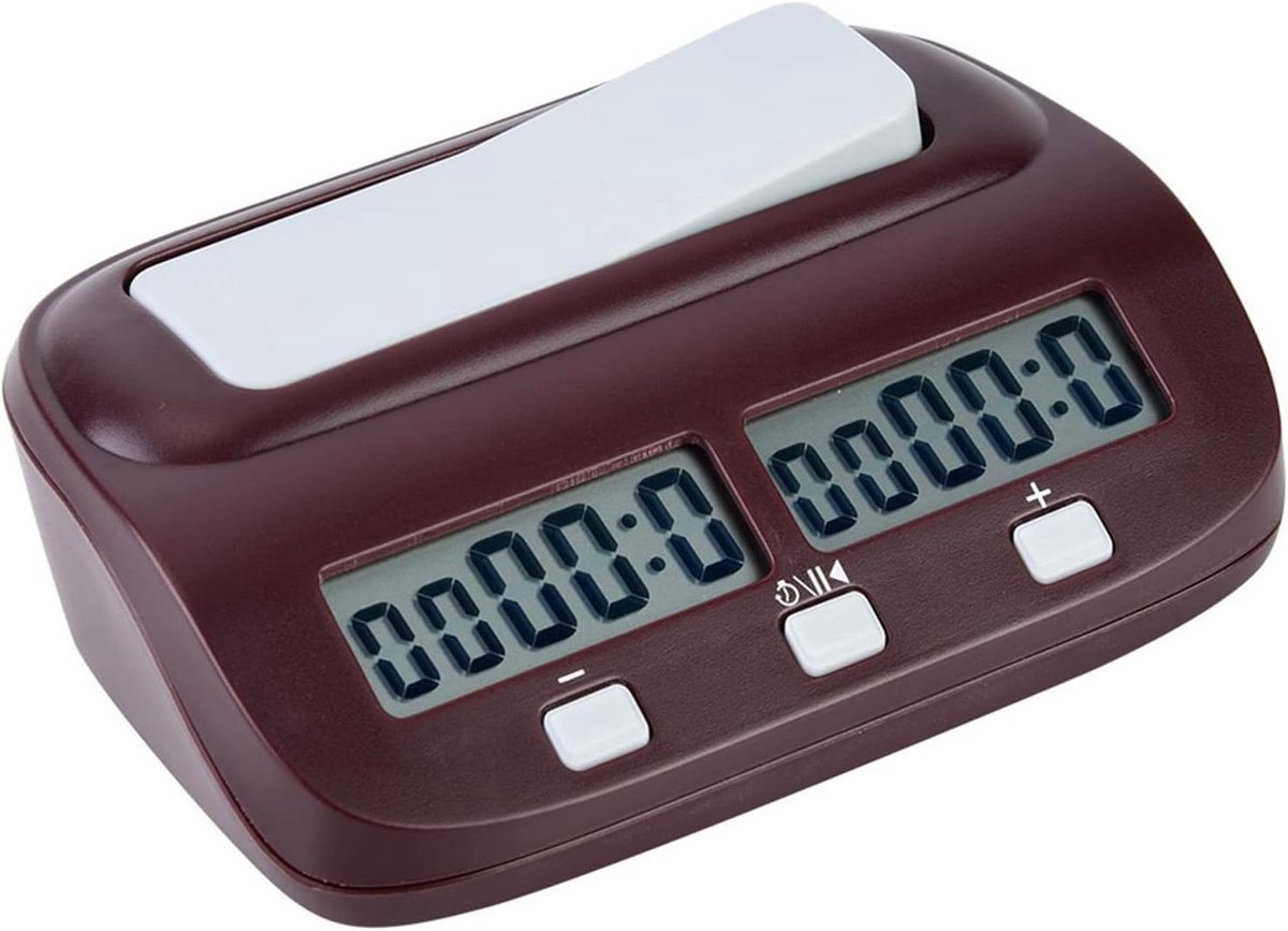 Digitale Schaakklok - Schaken Timer - Strategische Spellen - Instelbare Tijd - 17D x 11B x 6H cm - Zwart