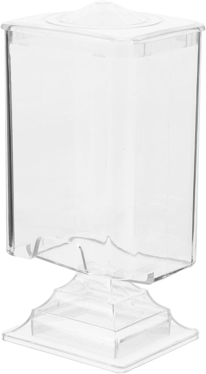 Wattenschijfjes Organizer - Cosmetica Houder - Badkamer Opbergen - Stofdichte Deksel - 14 x 7 x 6 cm - Transparant