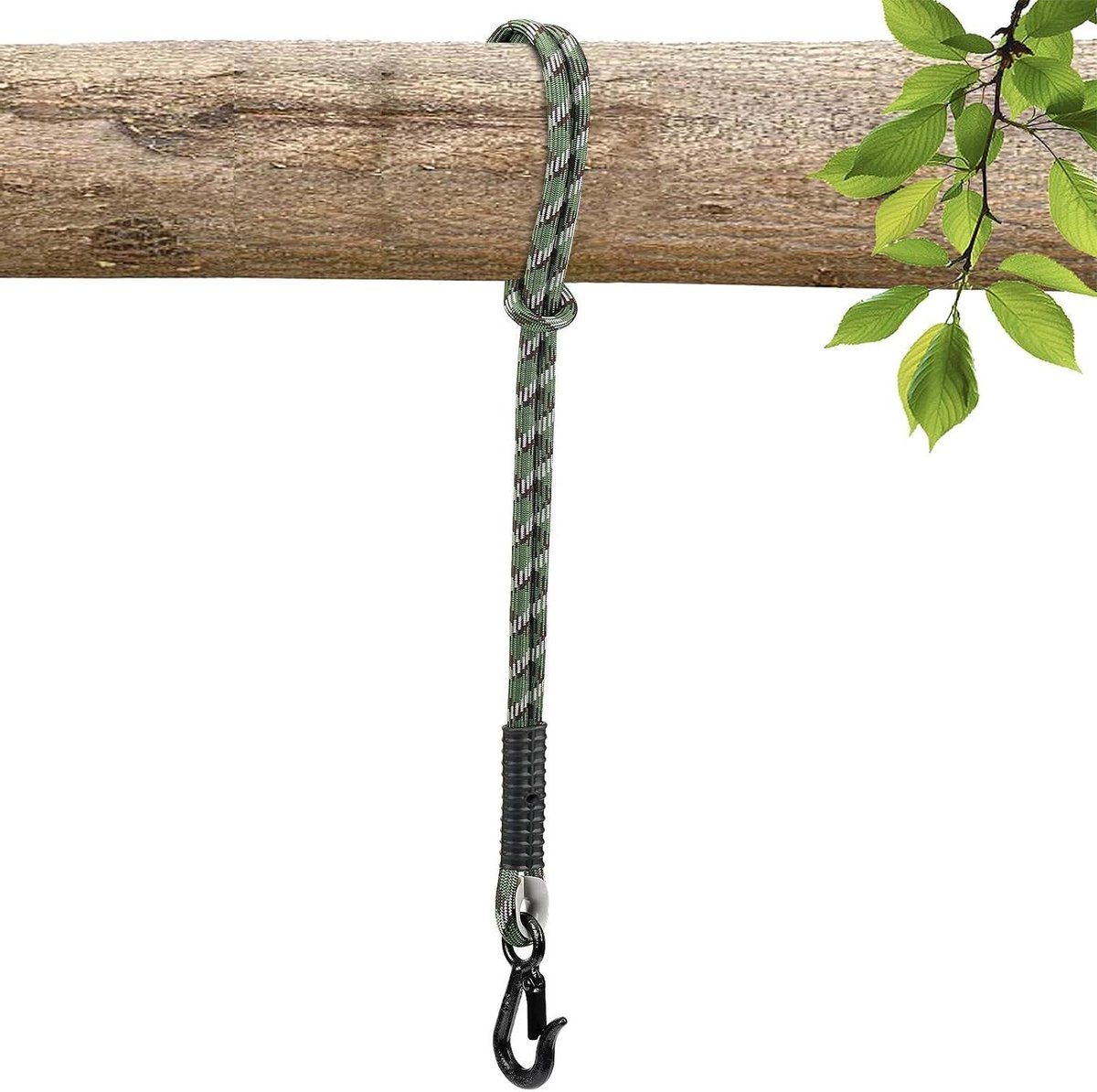 Schommelbevestiging Touw - Hangmat Ophanging - Buiten Ontspannen - Met Comfortabele Handgrepen - 125 m - Groen