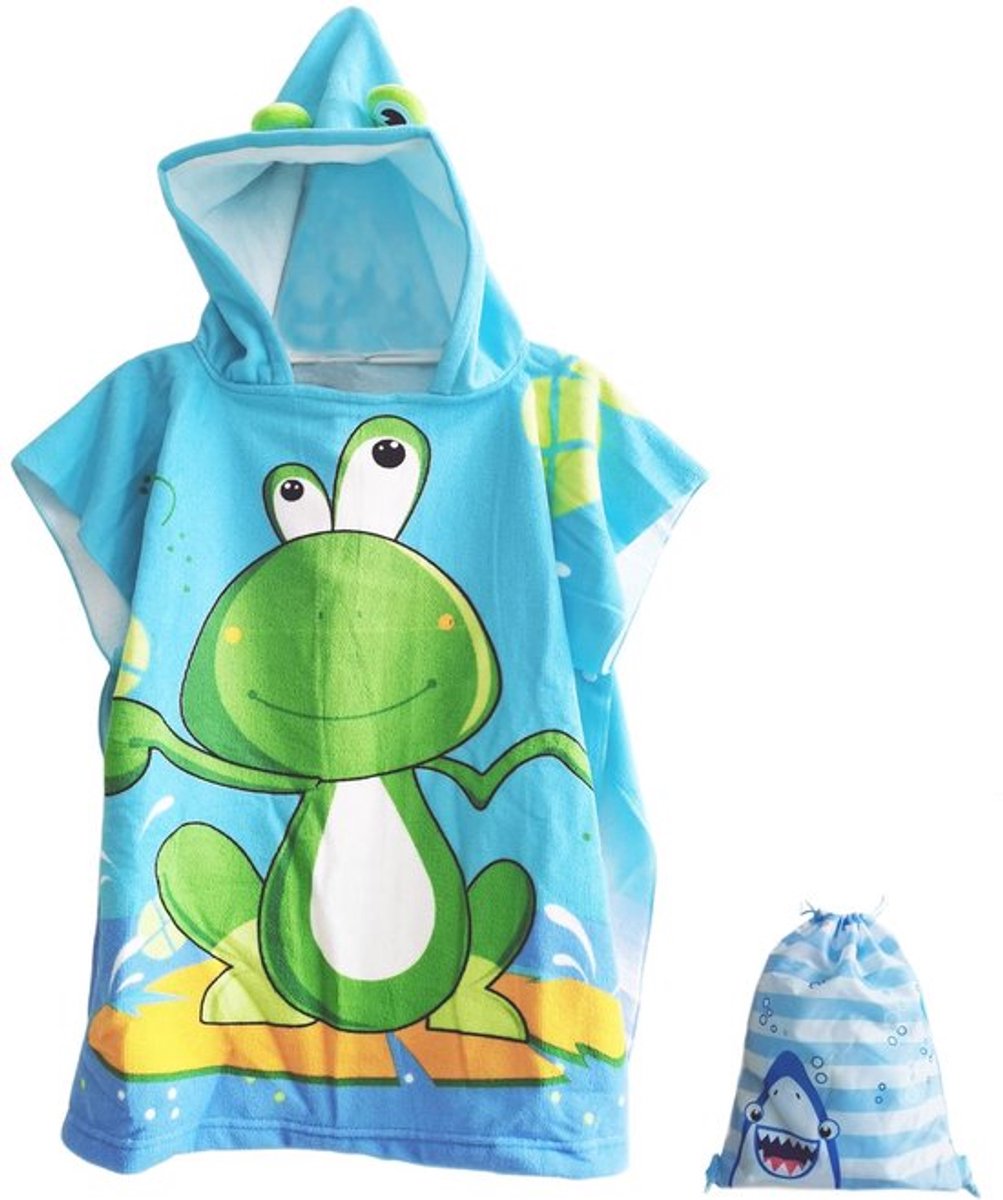 Poncho Handdoek Met Capuchon - Badstof - Microvezel - Sneldrogend - Geschikt Voor Thuis/Badkamer - Strand/Zwembad - Badcape