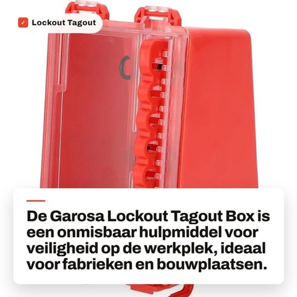 Lockout Tagout Box - Draagbare Lockout Tagout Box - Sleutelopslag - 6 Haken Binnenkant - 2 Haken Buiten - Duurzaam Materiaal - 120 x 98 x 180 mm - Sleutelbox