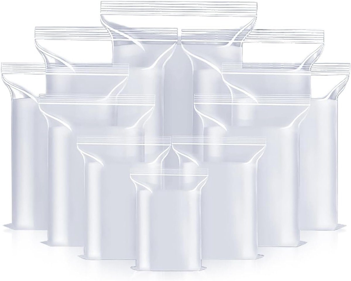 Hersluitbare Plastic Zakjes - Doorzichtig - 32 x 42 cm - Extra Dikke Kledingzakjes - Voor Organiseren en Opbergen