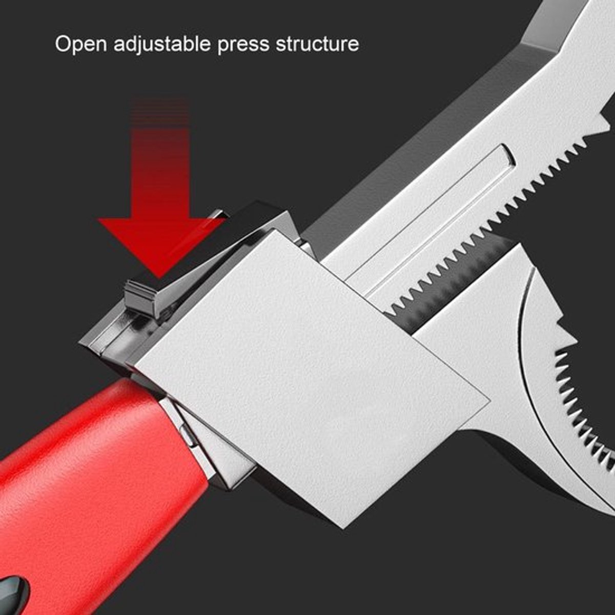 Badkamersleutel Verstelbaar - Multifunctionele Sleutel - 80mm Opening - Aluminiumlegering - Handgreeplengte 110mm - Duurzaam en Schokbestendig - Moersleutel