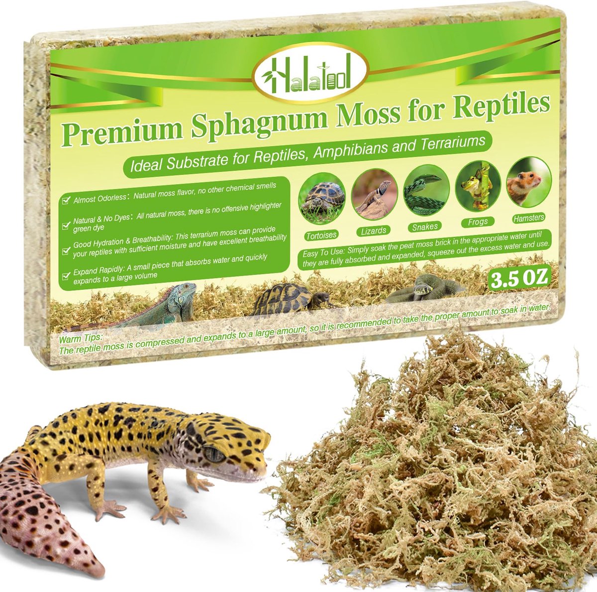 Sphagnum mos 100g voor reptielen en kleine dieren