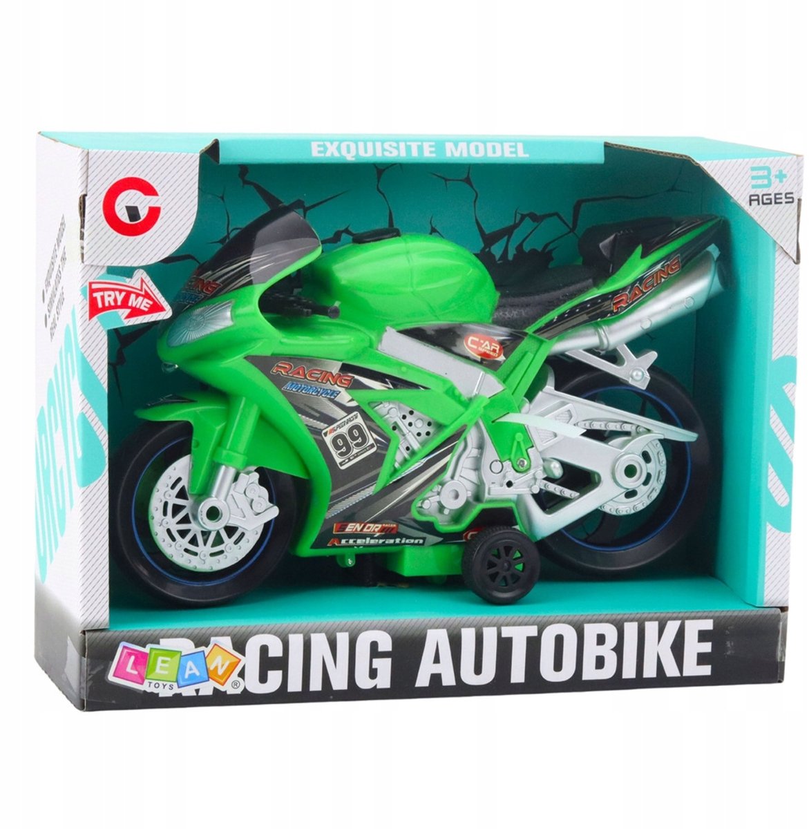 Groene Race Motor Speelgoed met Licht en Geluid voor Kinderen