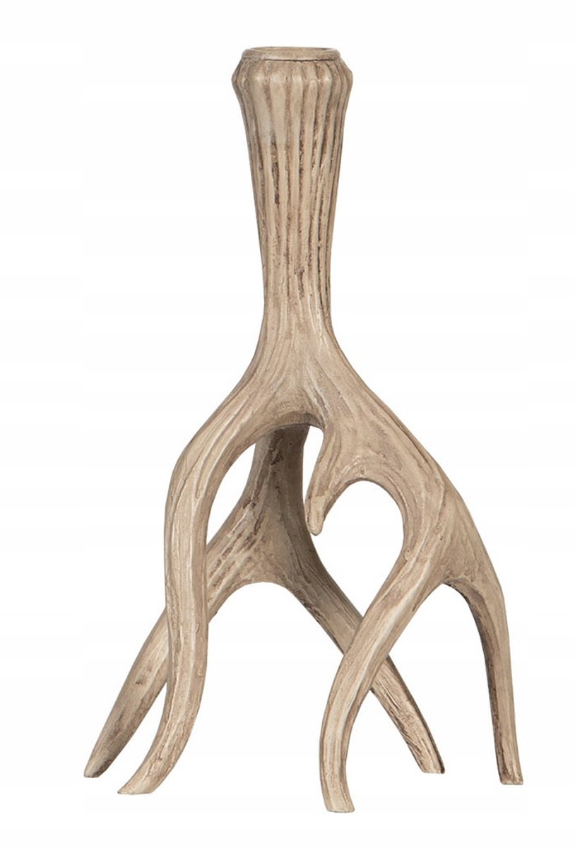 Beige Herten Gewei Kaarshouder - 22.5cm