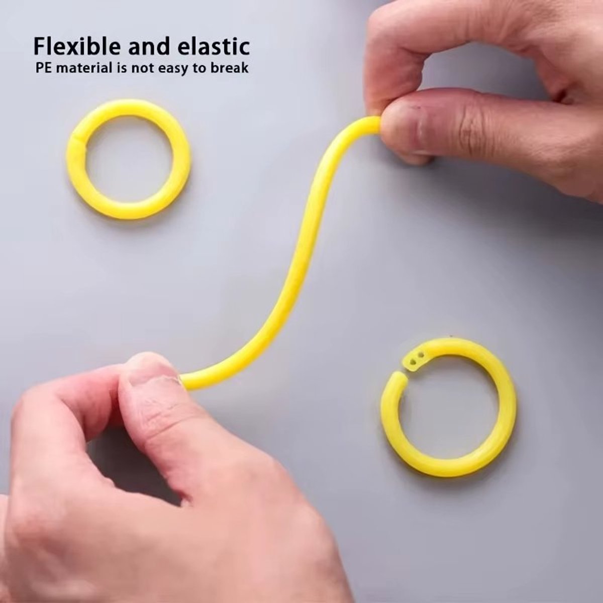 Fyfanie - 5 stuks Kleurrijke Plastic Binderringen-Herbruikbare Losbladige Ringen voor Notitieboekjes, Kaarten, Knutselen en Kantoor‑ en Schoolgebruik- Oranje