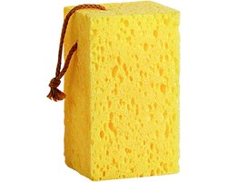 Autowas Spons - Spons Borstel - Auto Reinigen - Hoog Schuim Bijenpatroon - 17 x 10 x 8 cm - Geel