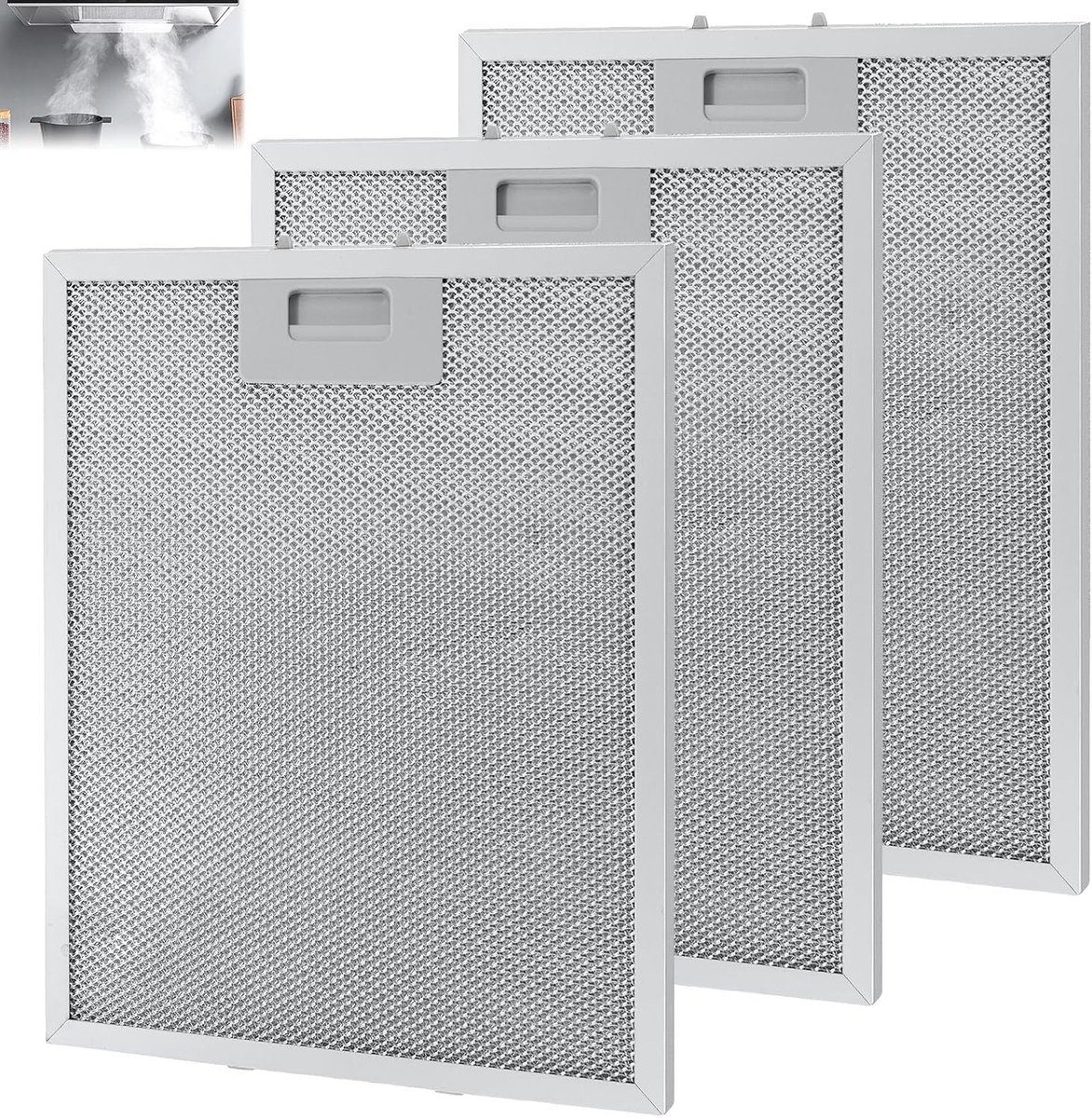 Metalen Vetfilter voor Afzuigkap - 32 x 26 cm - 5-Laags Aluminium - Afneembaar en Vaatwasserbestendig