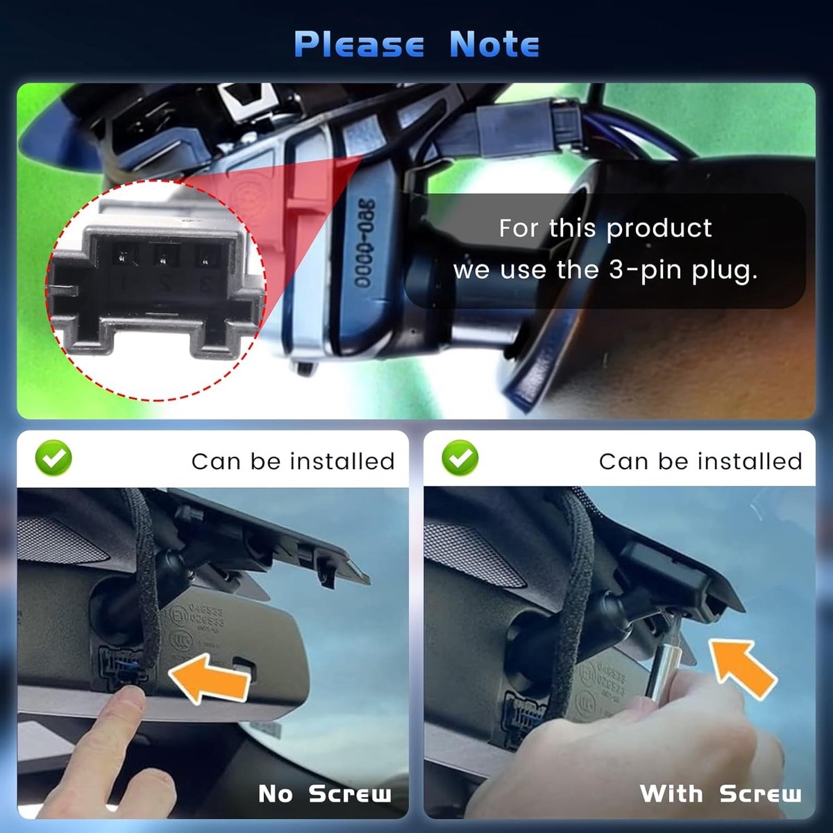 Dashcam voor auto - Zwart - Geschikt voor VW Tiguan 2018-2024 - 4K Ultra HD met WiFi en Parkeermodus - Achteruitkijkspiegelcamera
