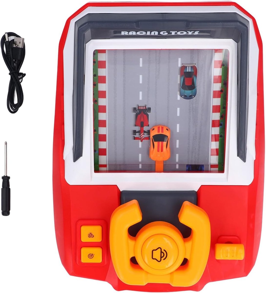 Interactief Speelgoed Stuurwiel voor Kinderen - Simulatie Rijden, Vroeg Onderwijs en Visuele Training Speelgoed (Rood)