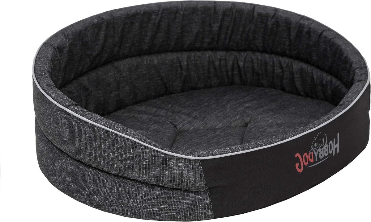 Hondenbed Kattenbed - Hondenkussen Dierenbed - Comfortabel Slapen - Oeko-Tex Gecertificeerd - 76 x 62 cm - Zwart