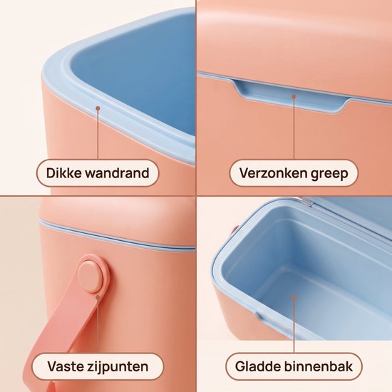 Cheqo® Koelbox - Kleine Koelbox 6 Liter - Koeltas - Draagbare Koelbox met Schouderband en Verstelbare Draagriem - Koelbox zonder Stroom - voor Picknick - Strand - Camping - Auto en Festival - Isolerende Lunchbox Koeler - Roze Koelboxje van Cheqo — afbeelding 5
