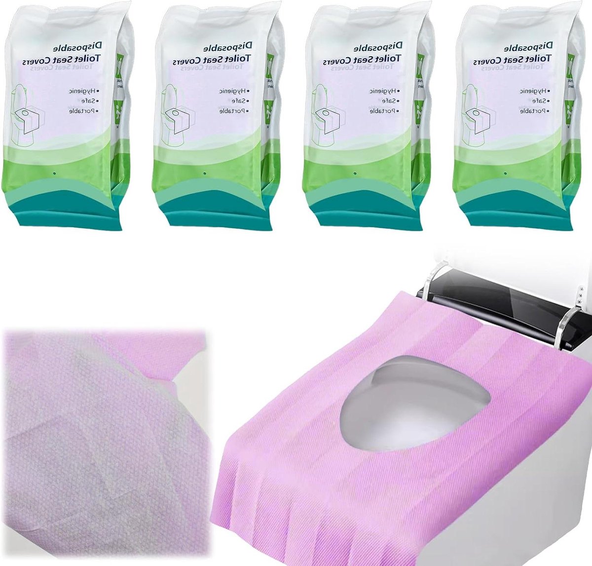 Toilet Covers - Wegwerphoezen - Reizen - Hygienisch - 40 Stuks - Wit