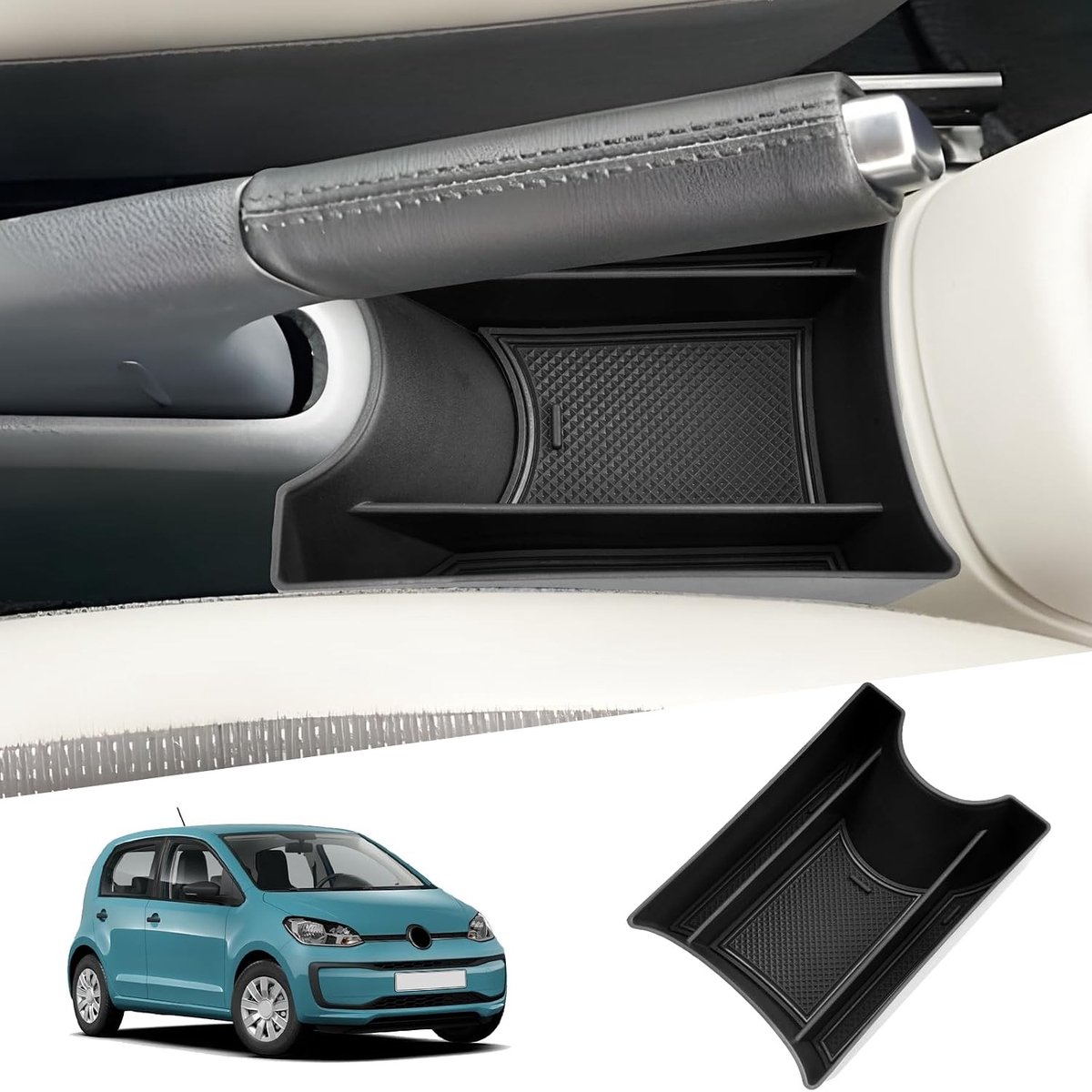 Compatibele Center Console en Opbergdoos voor VW UP GTI, Seat MII en Skoda Citigo - Ideaal voor Telefoons, Sleutels, Kaarten en Munten tot 2023