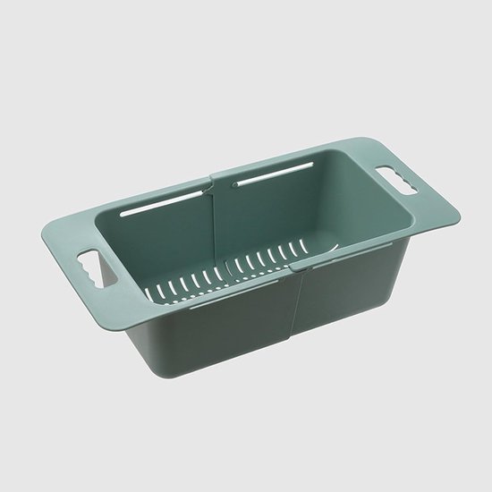 Gootsteen Vergiet - Afgietmand Keuken - Groente Wassen - Verstelbare Lengte - 40-52 cm - Groen — afbeelding 2