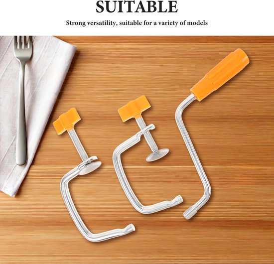 Pastamachine Handvat - Deegroller Klem - Zelf Pasta Maken - Universele Bevestiging - 18 cm - Diverse kleuren van Pastamachine — afbeelding 5