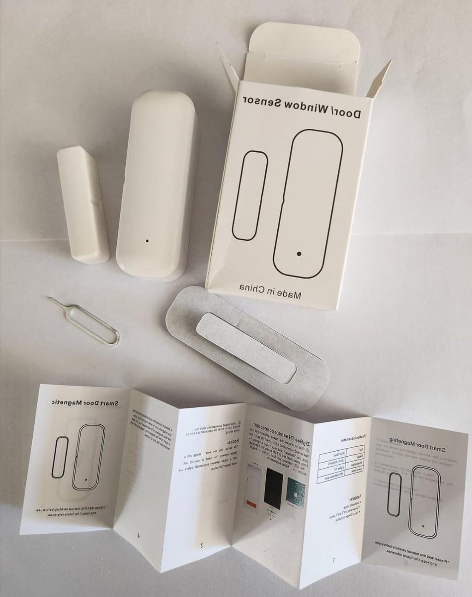 Deuropeningssensor - Raamsensor alarmsensor - Huisbeveiliging - Zigbee technologie - 7 cm x 2.1 cm - Wit