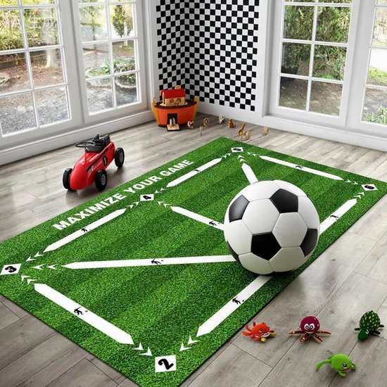 Voetbal Trainingsmat - Dribbelmat Balcontrole - Voetbaltechniek Verbeteren - Antislip Ondergrond - 60 x 90 cm - Zwart — afbeelding 3
