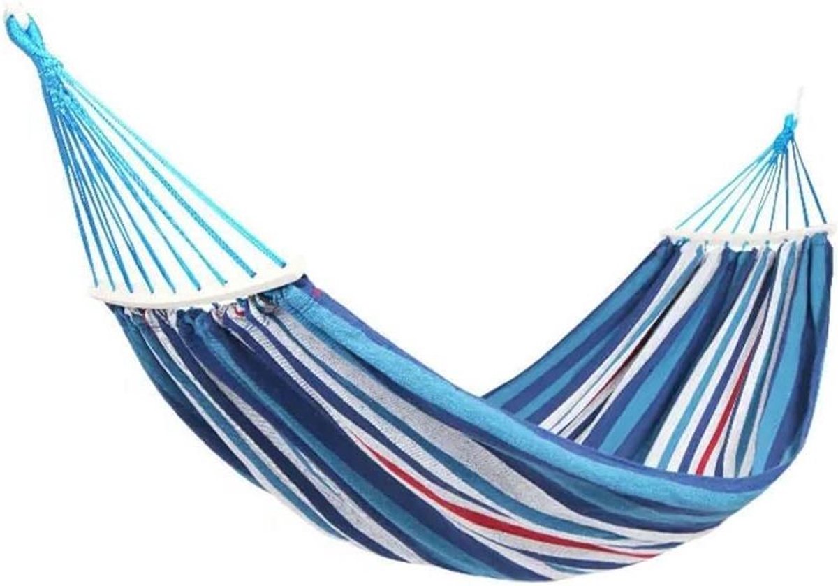 Hangmat Outdoor - Kampeerhangmat Reisstoel - Ontspannen Buiten - Anti-rollover Ontwerp - 200 x 150 cm - Blauw