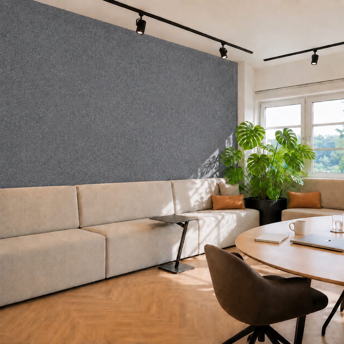 Vilt Wandpaneel - Grijs - 60x140cm - Kamer26
