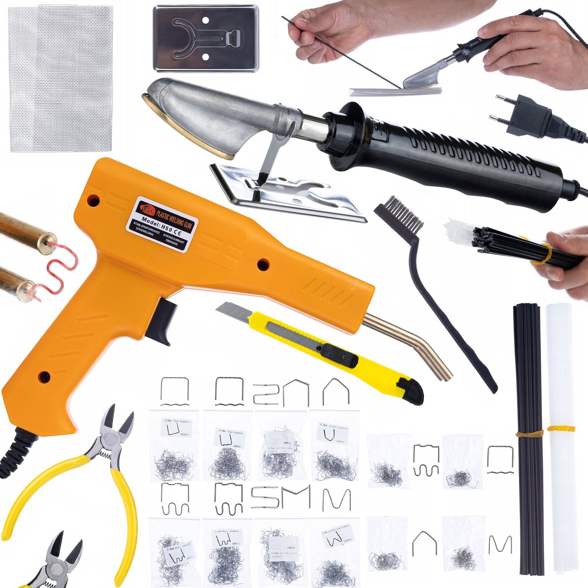 Rosfix Soldeerbout Set - Nietpistool en Nietjes - 50W 230V, 800 Nietjes, 750°C