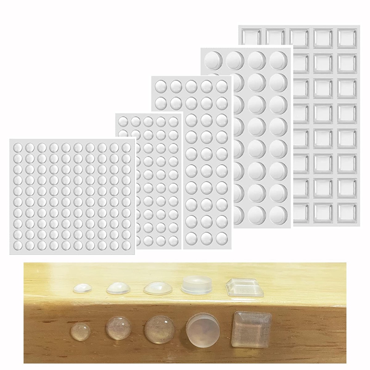 Omgoods - Set van 272 Zelfklevende Rubber Buffers voor Meubels