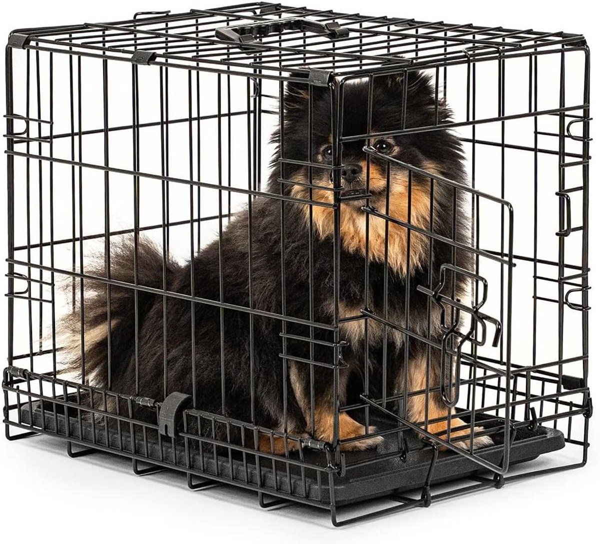 Hondenkooi - Transportbox Dier - Reizen en Vervoer - Inclusief Scheidingswand - 45x31x36 cm - Zwart
