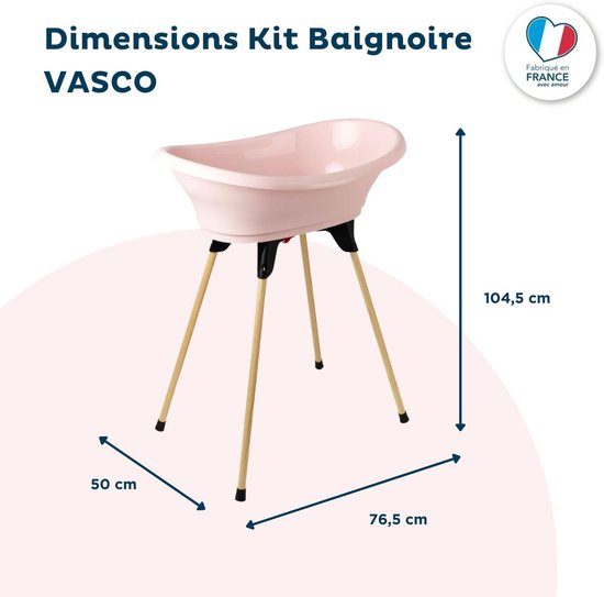 Babybad met standaard - Baden baby Babybadje - Baby wassen - Inklapbare standaard - 80 x 50 x 101 cm — afbeelding 4