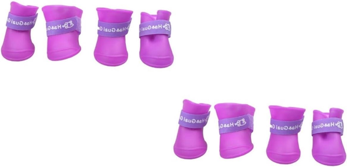 Hondenlaarsjes Rubber - Honden Regenlaarsjes - Poten Beschermen - Waterdicht en Antislip - Maat S - Paars