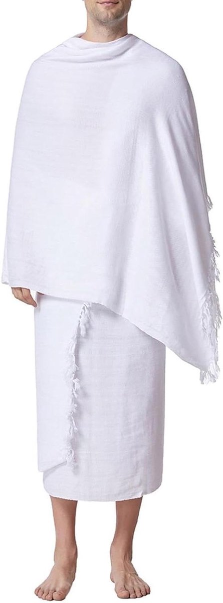 Ihram Set - Hadj Handdoek - Religieuze Ceremonie - Ademend Katoen - 2 Stuks - Wit