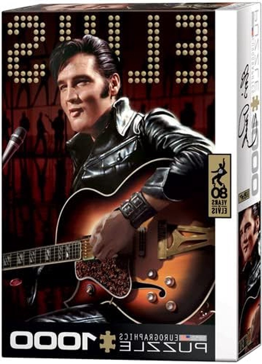 Legpuzzel Elvis Presley - Jigsaw Puzzle 1000 Stukjes - Ontspanning Thuis - Inclusief Aluminium Frame - 68x48 cm - Meerdere Kleuren