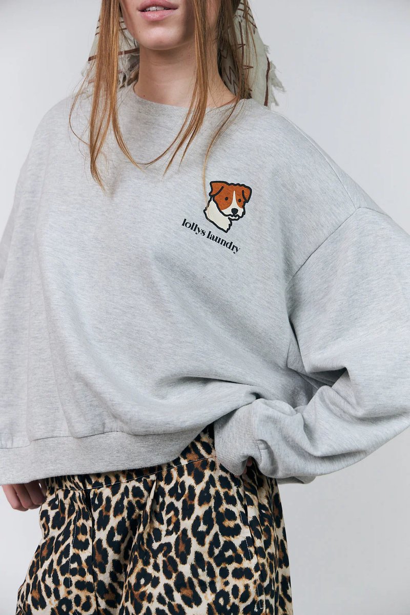 Lollys Laundry Sydney - Sweater - Hond - Grijs - S