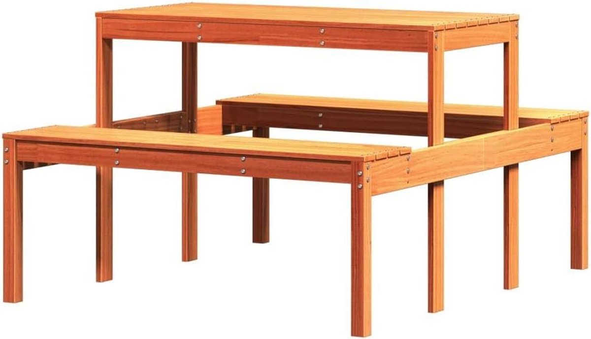 Picknicktafel Grenenhout - Buiten Tafel Tuinmeubel - Gezellig Buiten Zitten - Robuuste Stabiele Constructie