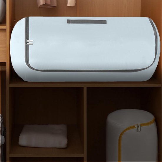 Compressie Organizer - Rol Zakt - Ruimte Besparen - Zelf Comprimerend - 31x25x2 cm - Blauw — afbeelding 3