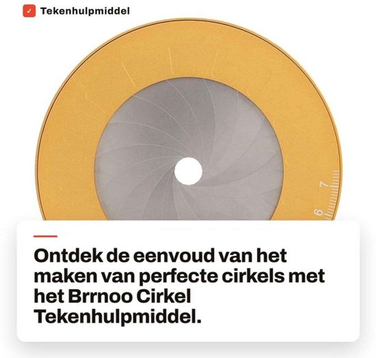 Tekenhulpmiddel met verstelbare functie - Cirkelmaker - Precisie gereedschap - Liniaal functie - Gebruiksvriendelijk ontwerp - Geschikt voor ontwerp en tekenen - Cirkeltekenaar