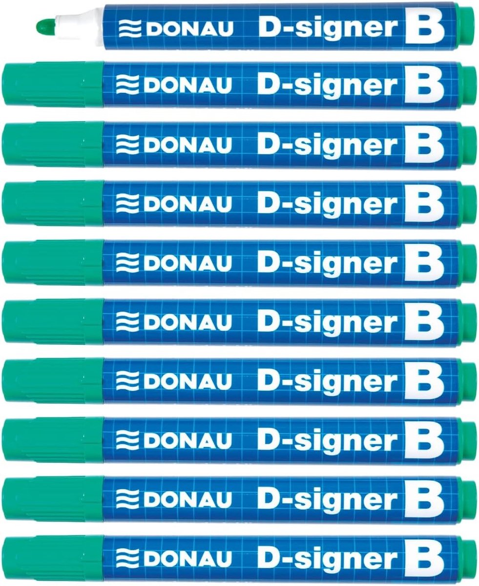 Whiteboard Marker - Groen - Ronde Punt 2-4 mm - Droogbestendig tot 72 uur zonder dop - Voor School en Kantoor