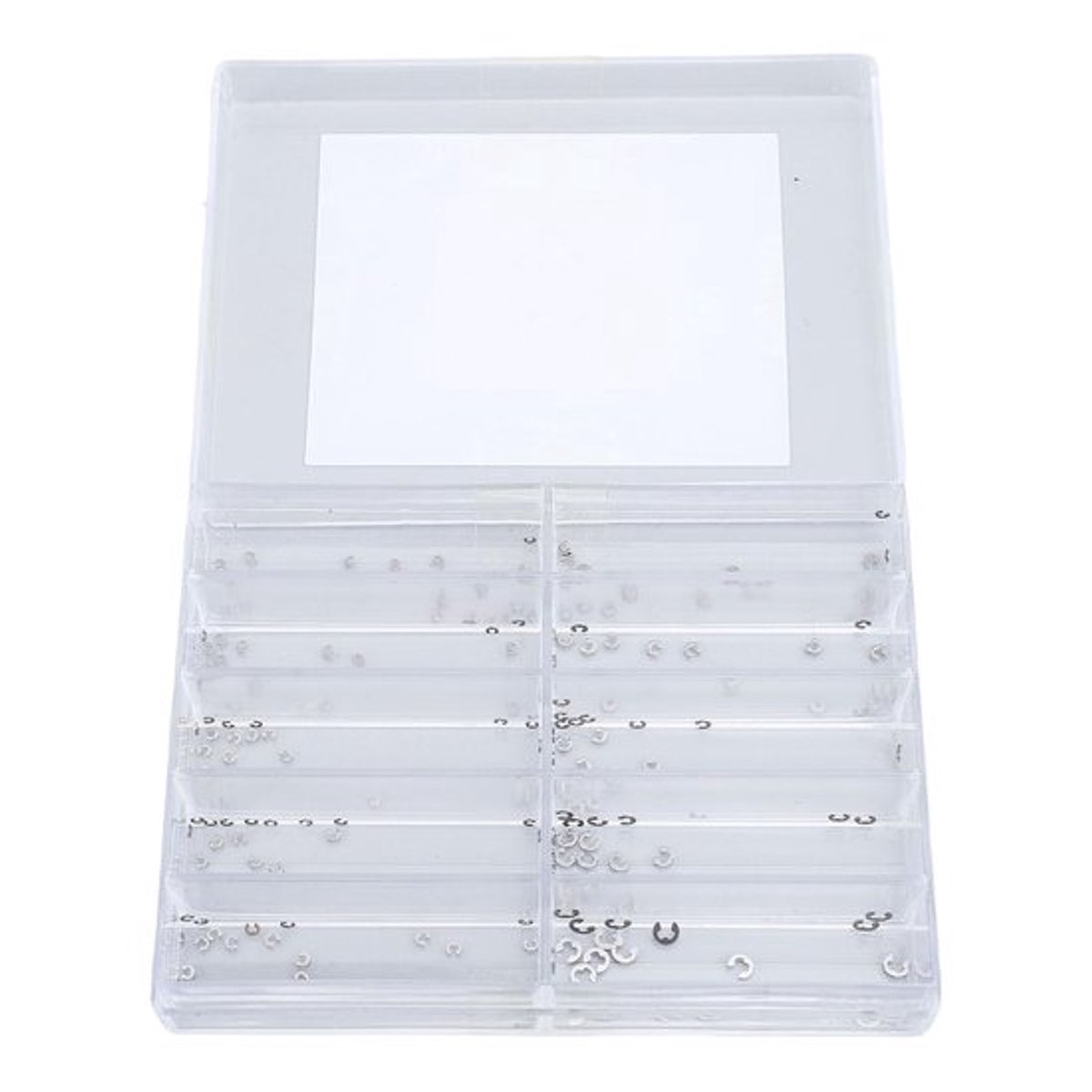 Horlogeborgringset 200-delig - C-clip/borgring/sluitringclips - 10 maten - horlogereparatie - onderhoud - geordend assortiment - Horlogeonderdelen