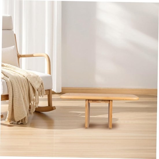 Meditatiekruk Bamboe - Yogastoel Kruk - Ontspannen Zitten - Compact Draagbaar Ontwerp - 40 x 18.4 x 17.5 cm - Lichtbruin — afbeelding 3