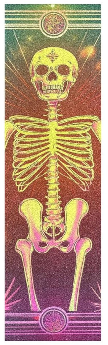 Skateboard Griptape Board Grip Skateboarden Verbeteren Scheurvast Amaril Oppervlak 84 x 23 cm Mexicaanse Skelet Tarot