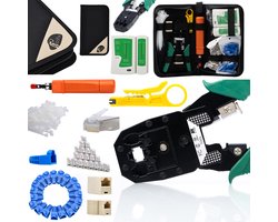 Rosfix Gereedschapsset 10in1 146-delig - Krimptang met Kabeltester RJ45