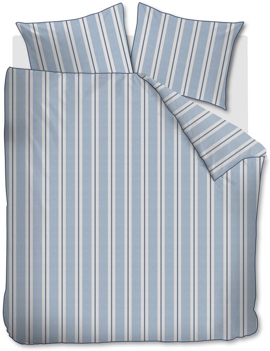 Rivièra Maison Silvan dekbedovertrek - Eenpersoons - 140 x 200/220 cm - Blauw van Riviera Maison — afbeelding 5