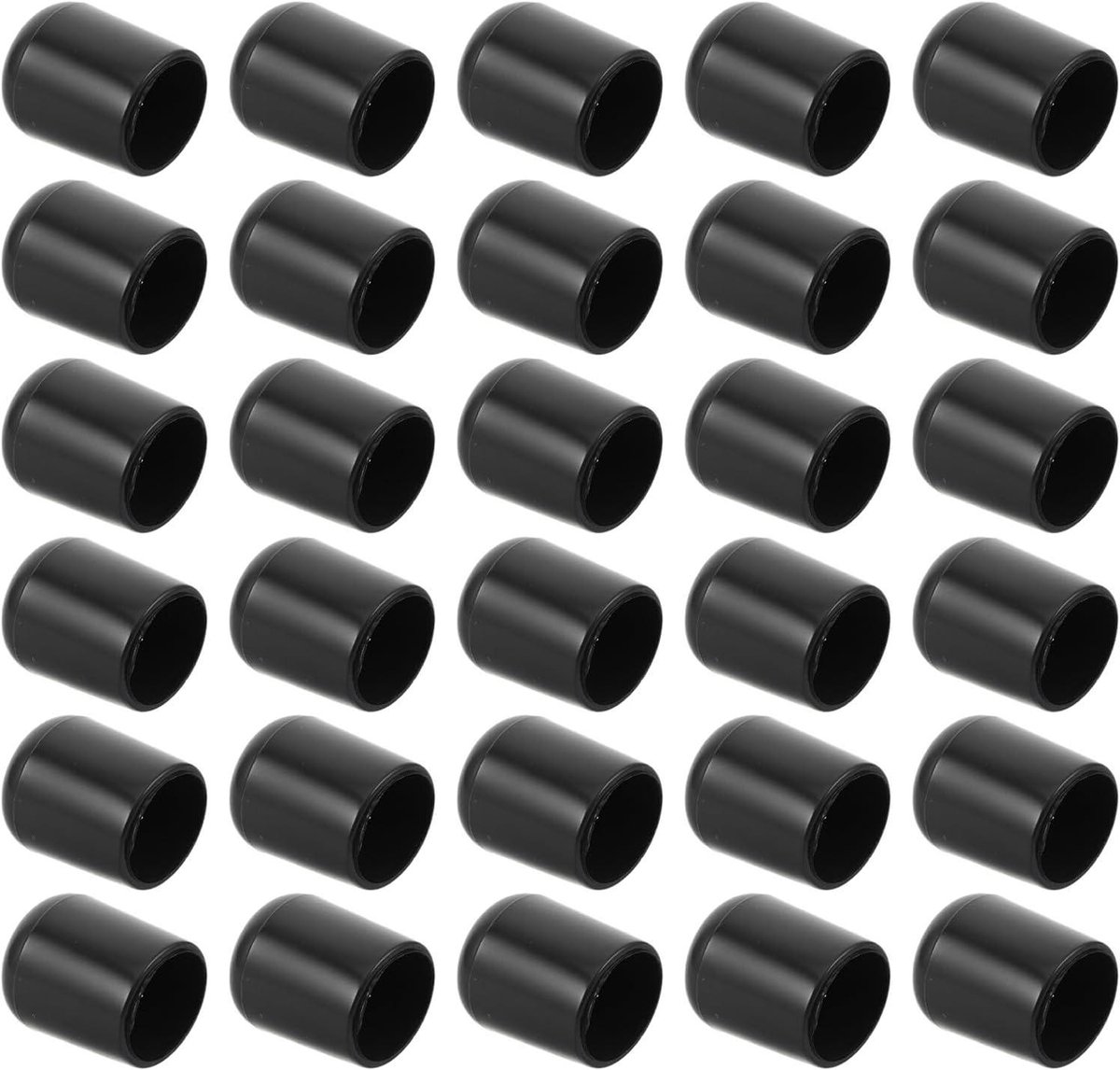 Stoelpootbeschermers Rond - Vloerbeschermers Meubels - Vloeren Beschermen - Antislip Geluiddempend - 19 mm Binnendiameter - Zwart